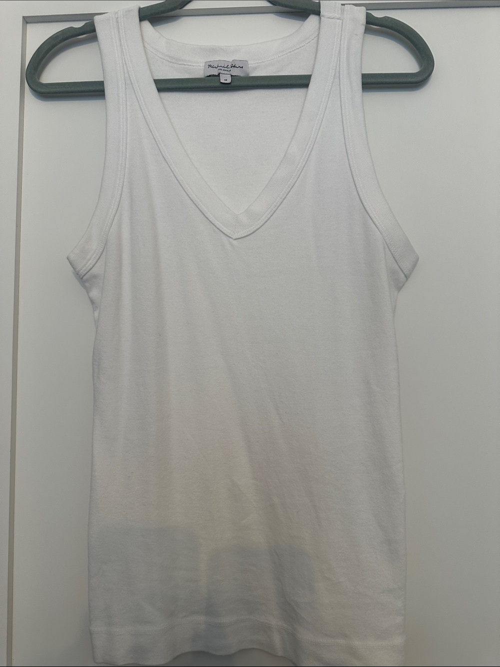 Michael Stars White V-Neck Tank Top - Simple Staple